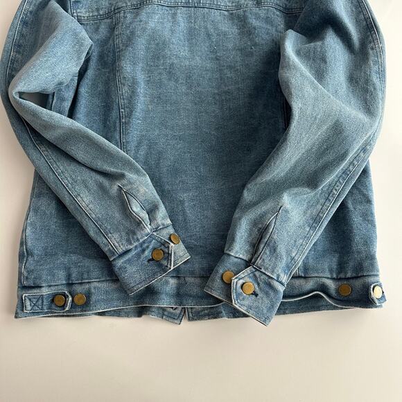 Big Yank Sportabouts VTG 80s Buffalo Plaid Flannel Lined Trucker Jean Jacket XL - Picture 4 of 12